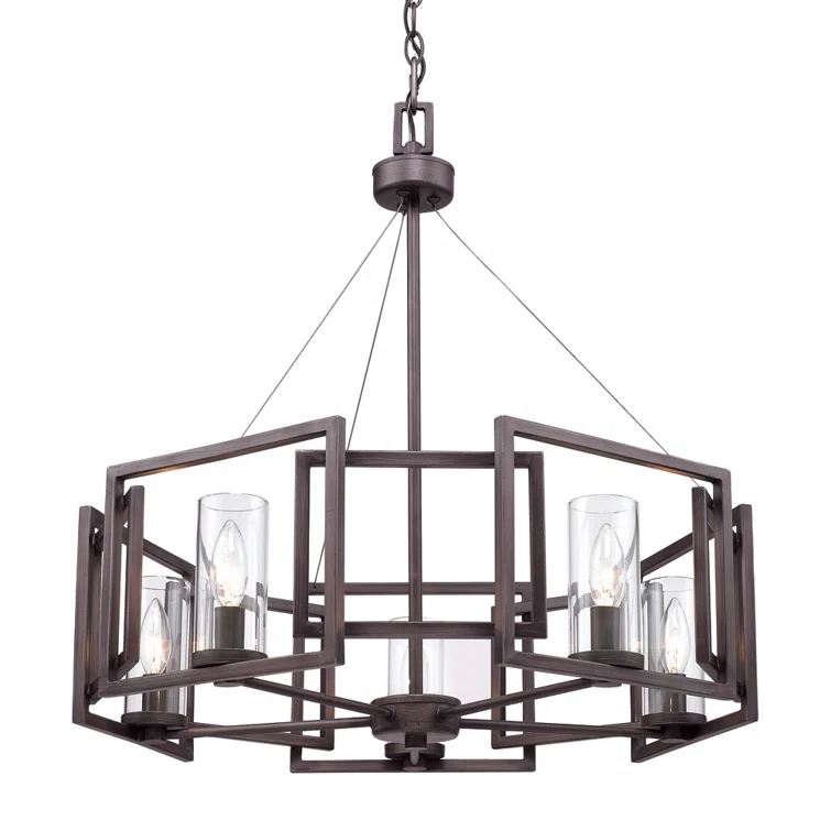Trent Austin Design® Newlin 5 - Light Dimmable Drum Chandelier