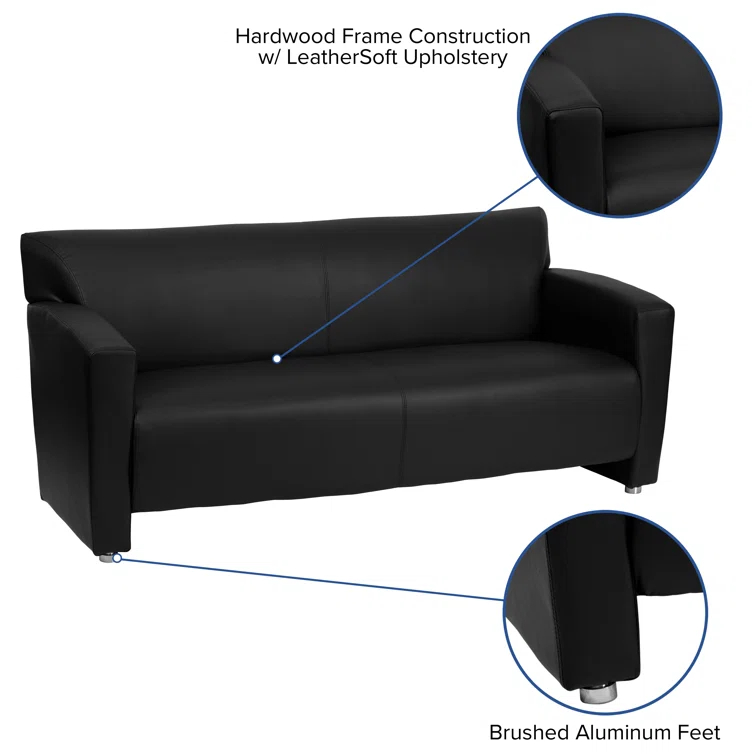 HERCULES Majesty Series LeatherSoft Sofa with Extended Panel Arms