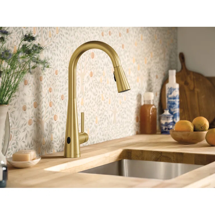 Moen Sleek MotionSense Wave Single Handle Pulldown Kitchen Faucet with Power Clean Technology