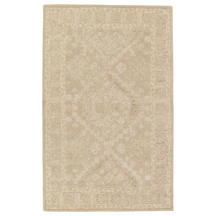 Handmade Red Wool Tufted Medallion 8' x 10' Area Rug