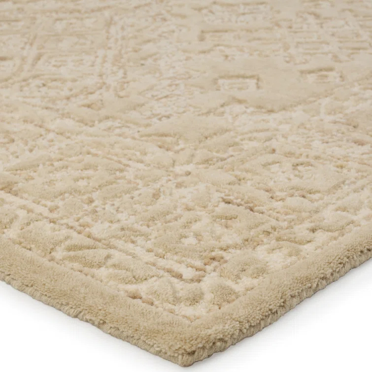 Handmade Red Wool Tufted Medallion 8' x 10' Area Rug