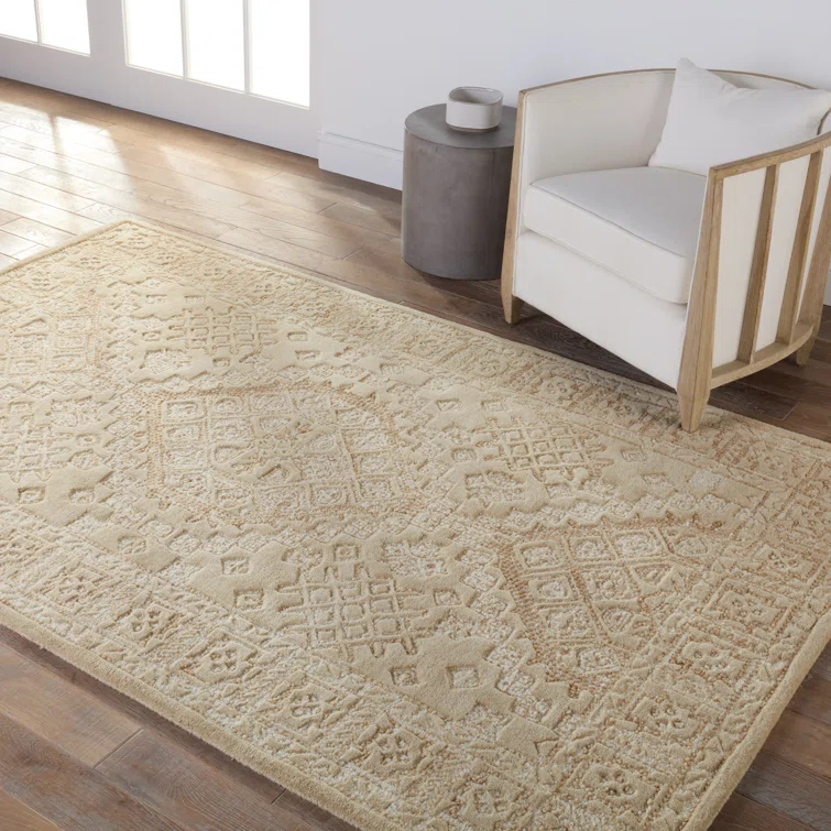 Handmade Red Wool Tufted Medallion 8' x 10' Area Rug