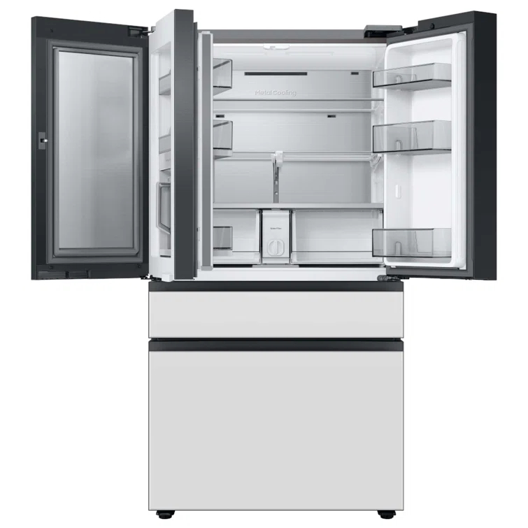 Bespoke 4-Door French Door Refrigerator (29 cu. ft.) with Beverage Center™ - Middle and Bottom Panels