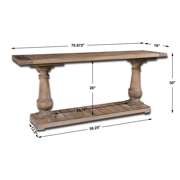 McKew 71'' Solid Wood Console Table