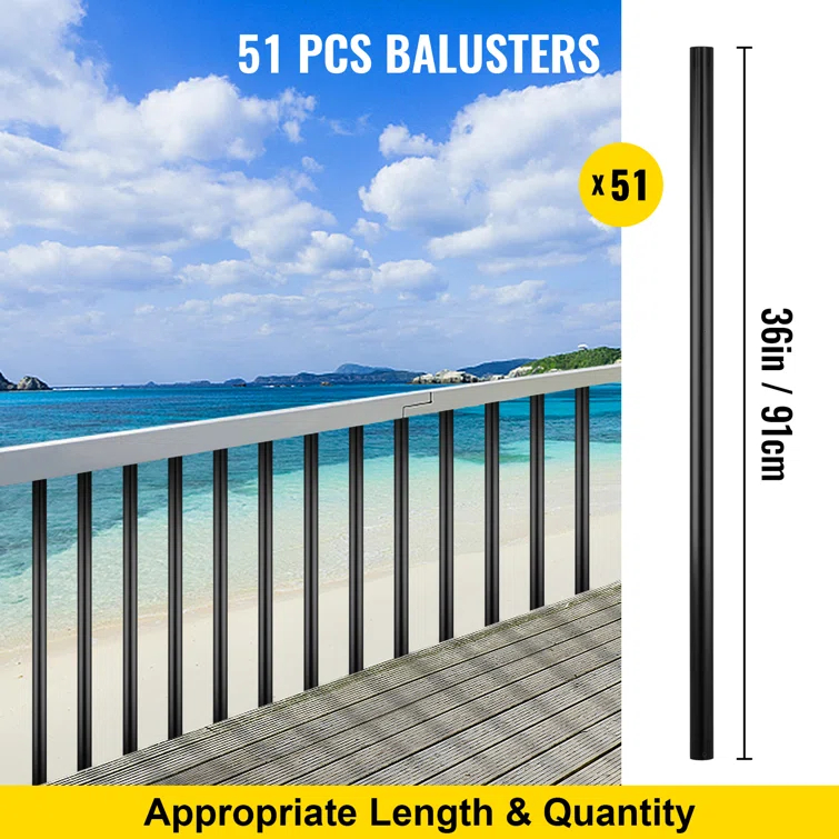 36" x 0.75" x 0.75" Deck Baluster Set