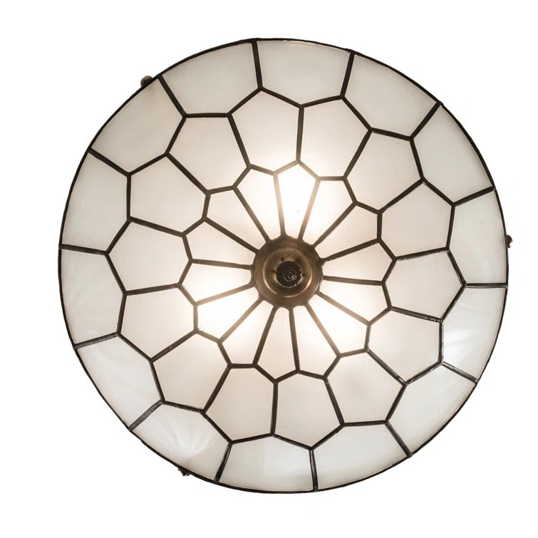 Vincent Honeycomb 3-Light Antique Brass Ceiling Pendant