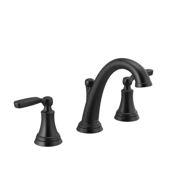 Woodhurst Widespread Bathroom Faucet 3 Hole, 2-handle Bathroom Sink Faucet with Drain Assembly