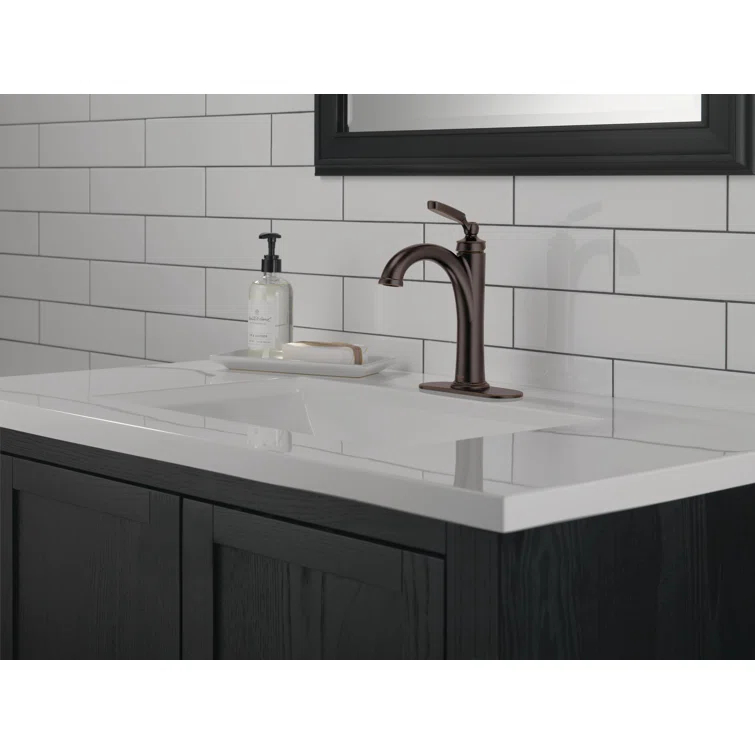 Woodhurst Single Hole Bathroom Faucet with Drain Assembly