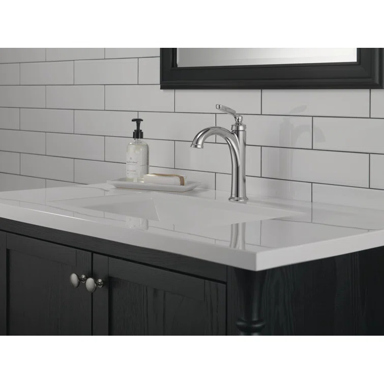 Woodhurst Single Hole Bathroom Faucet with Drain Assembly