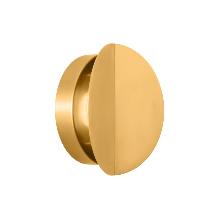 Burnished Brass Dimmable LED Wall Sconce with Steel Shade