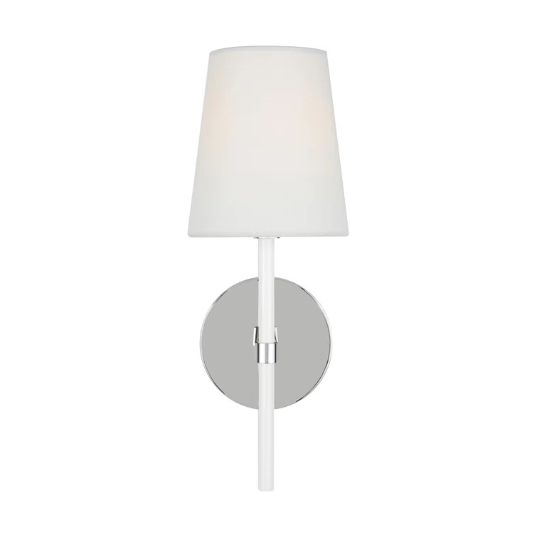 Monroe Polished Nickel Cone-Shaped Dimmable Wall Sconce