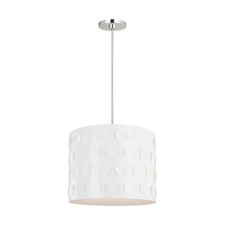 kate spade new york Dottie 3 - Light Dimmable Drum Chandelier