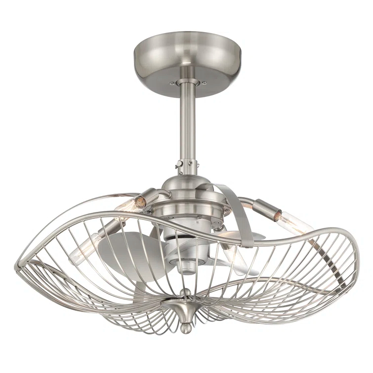 22" Akoni 3 - Blade Ceiling Fan with Light Kit Included