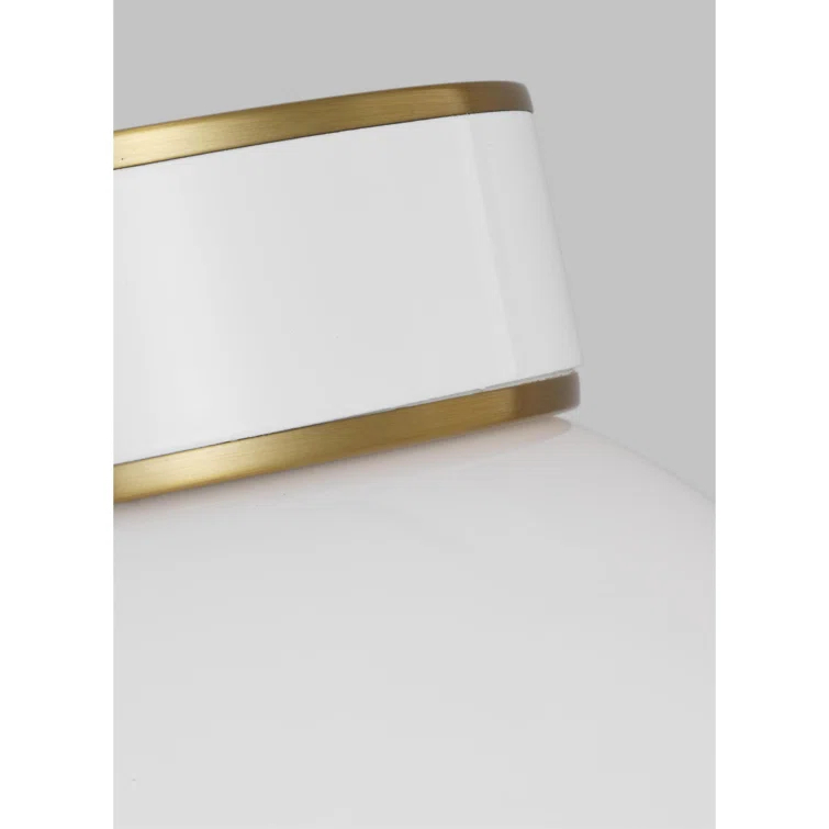 Single Light Glass Flush Mount