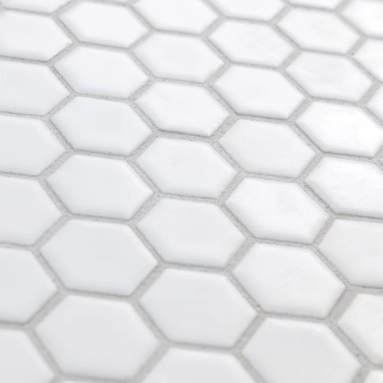 Hudson 1" Hex 11-7/8 " x 13-1/4 " Porcelain Mosaic Floor and Wall Tile