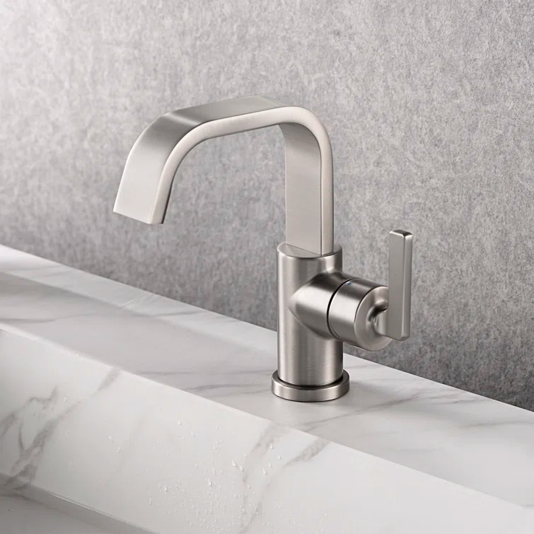 Single Hole Bathroom Faucet with Drain Assembly