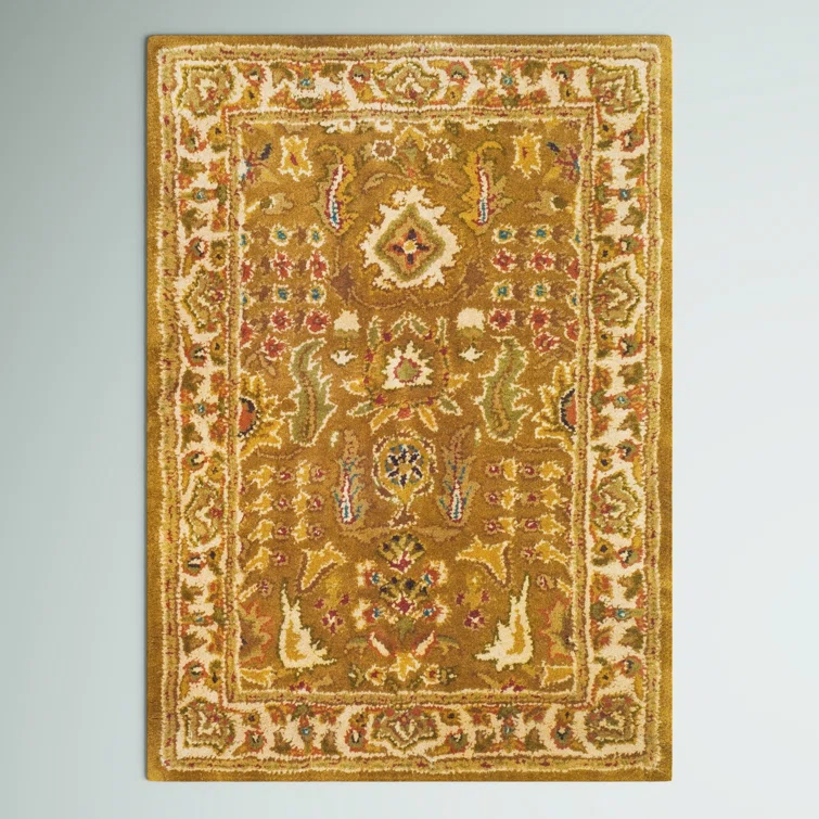 Chattooga Oriental Hand-Tufted Wool Gold Area Rug