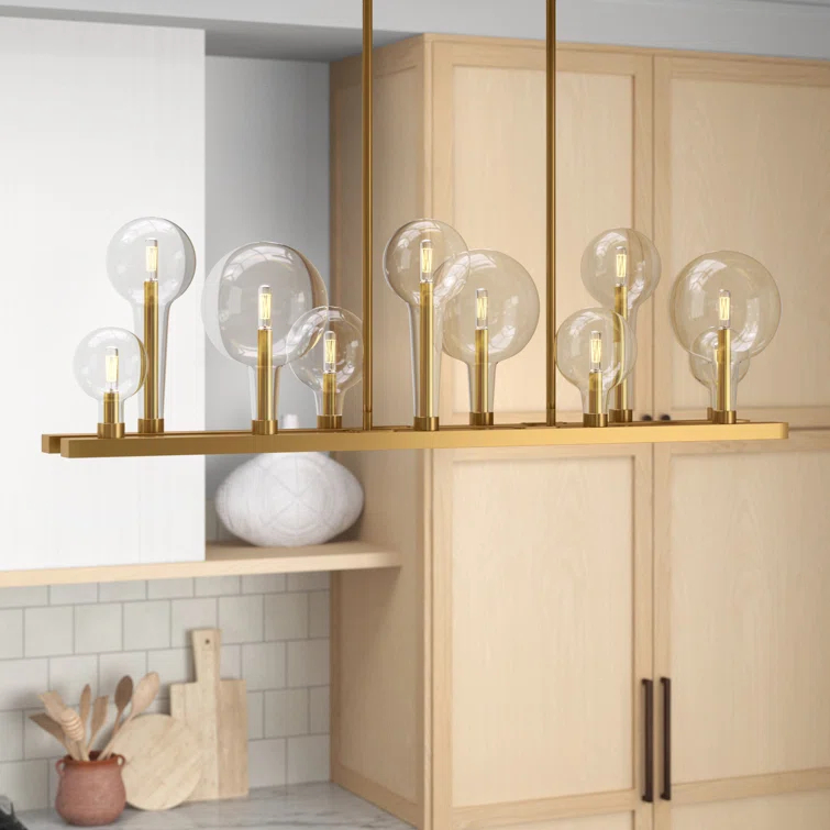 Hennig Linear Chandelier - Brass / 48"Dia