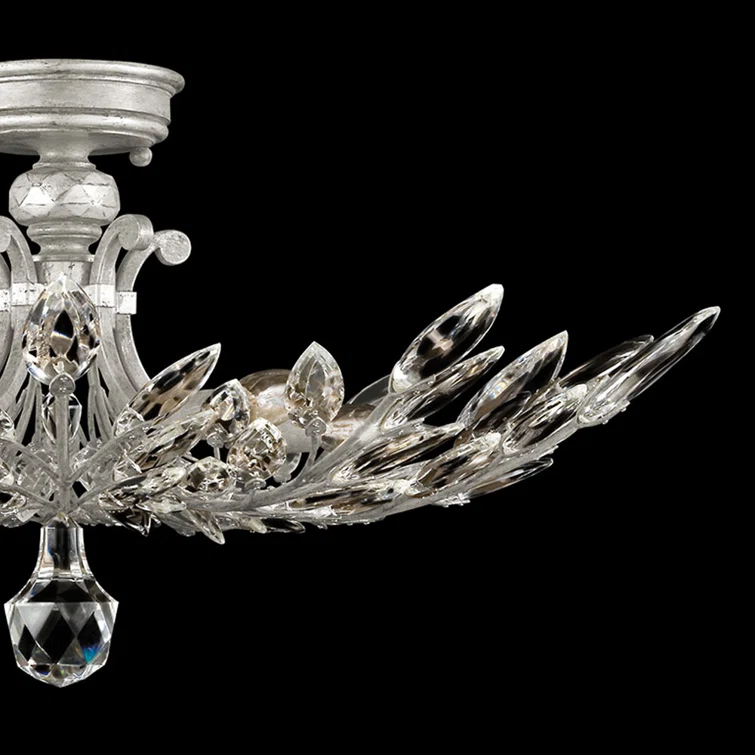 Crystal Laurel Semi Flush Mount