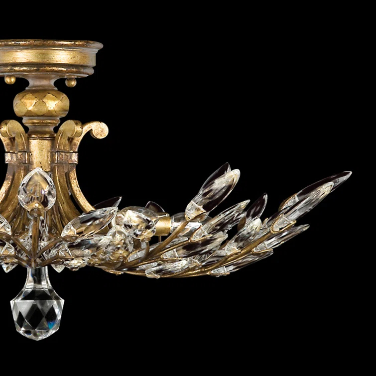 Crystal Laurel Semi Flush Mount