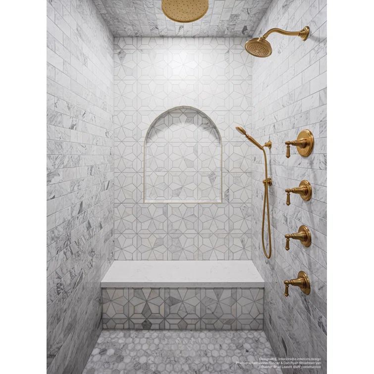 Blomma Marble Random Mosaic Wall & Floor Tile