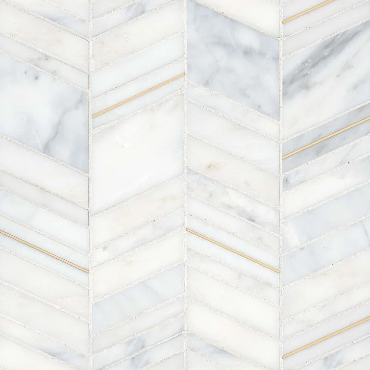 Bedrosians Ferrara Marble Mosaic Wall & Floor Tile (Set of 10)
