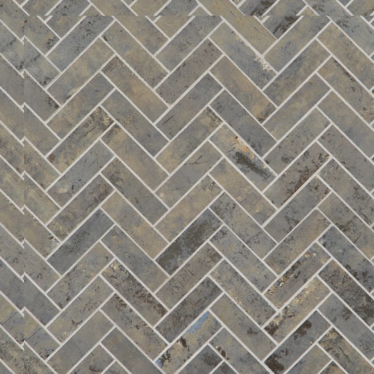 Mantis 10.03 in. x 10.62 in. Herringbone Matte Porcelain Floor & Wall Mosaic Tile (0.75 Sq.Ft./Each)