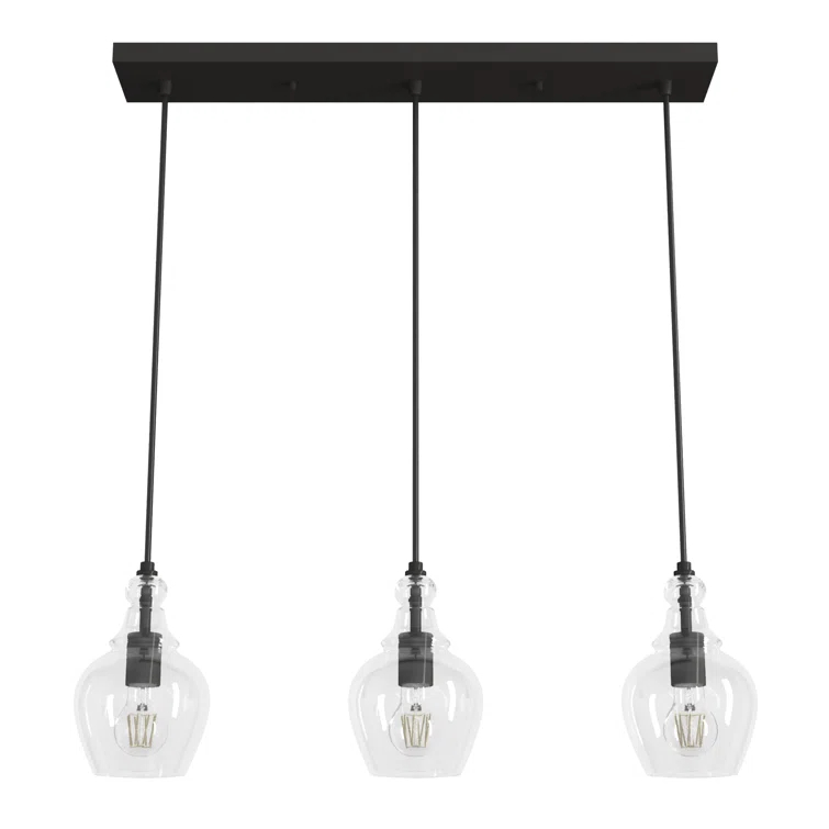 Hunter Fan Maple Park 3 Light Linear Bell Pendant