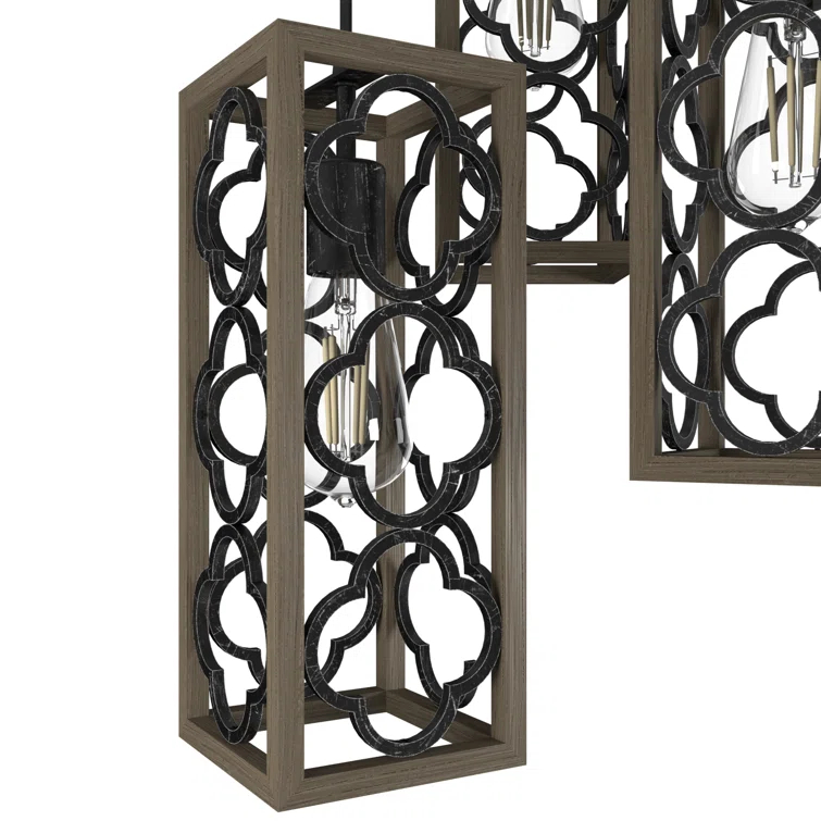 Gablecrest 3 Light Rectangle Cluster Pendant