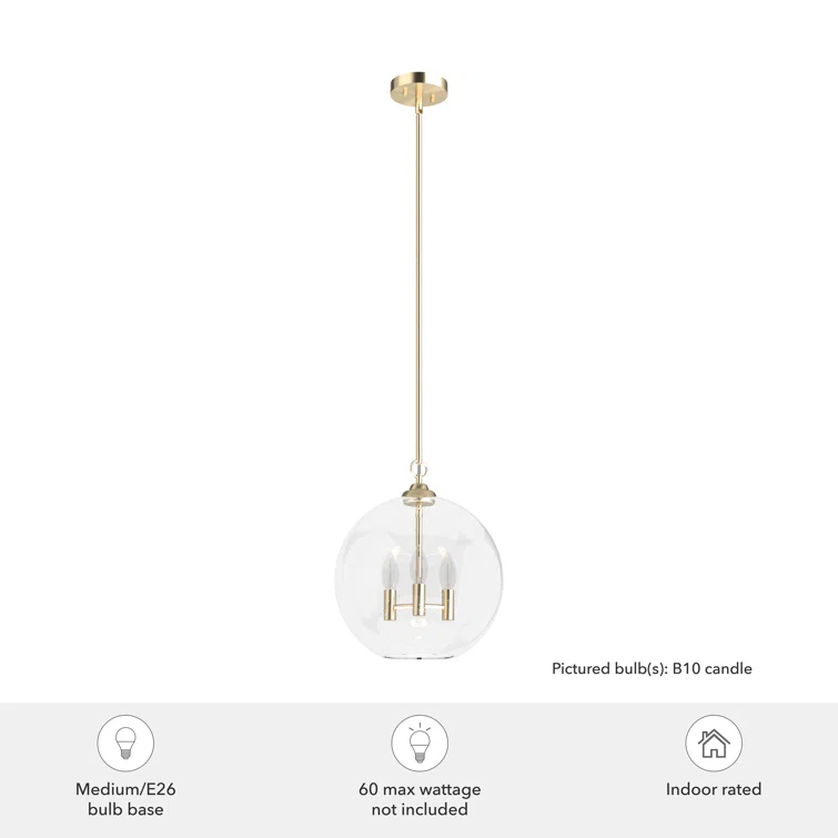 High Oaks 3 Light Globe Pendant