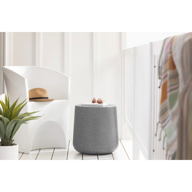 Dalya 15.75'' Plastic / Acrylic Outdoor Side Table