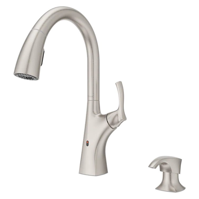 Pull Down Touchless Single Handle Kitchen Faucet with Side Spray