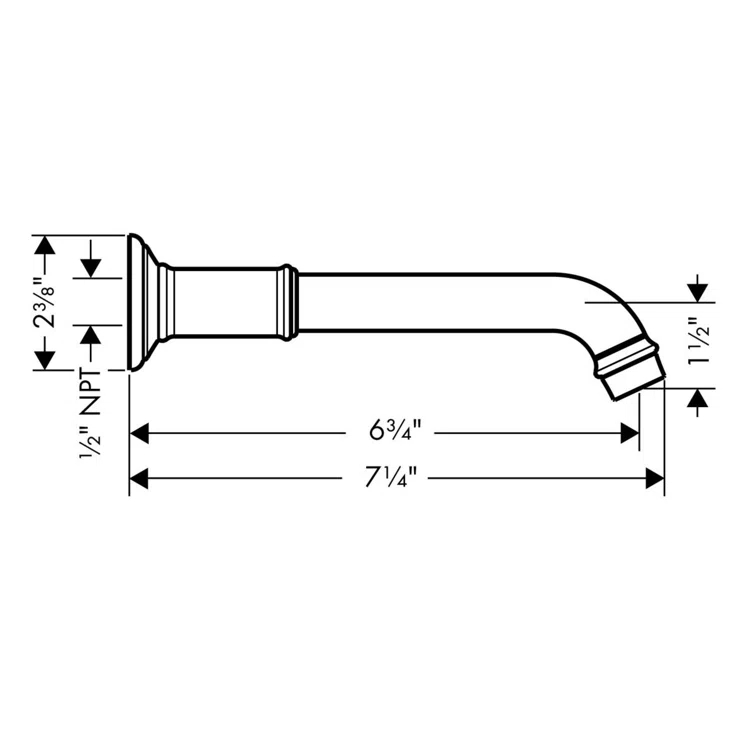 Montreux Bathroom Tub Spout