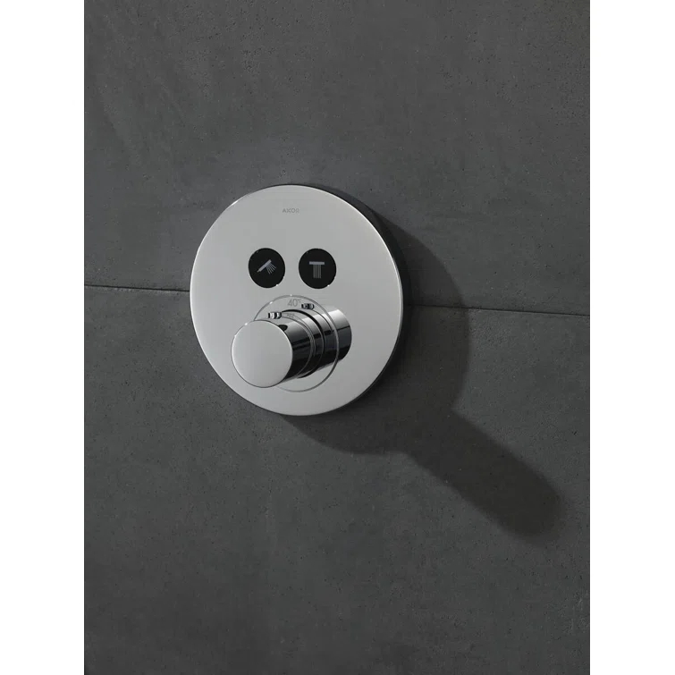 Citterio Showerselect Modern 1-Handle 7-Inch Wide , Temperature Memory, Thermostatic Valve Trim Only, With Diverter In Chrome, 36723001