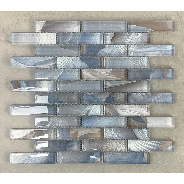 Art Craft 12" x 13.75" Glass Brick Joint Mosaic Wall Tile