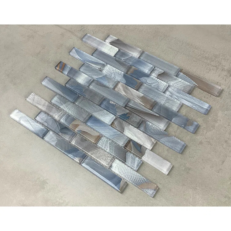 Art Craft 12" x 13.75" Glass Brick Joint Mosaic Wall Tile