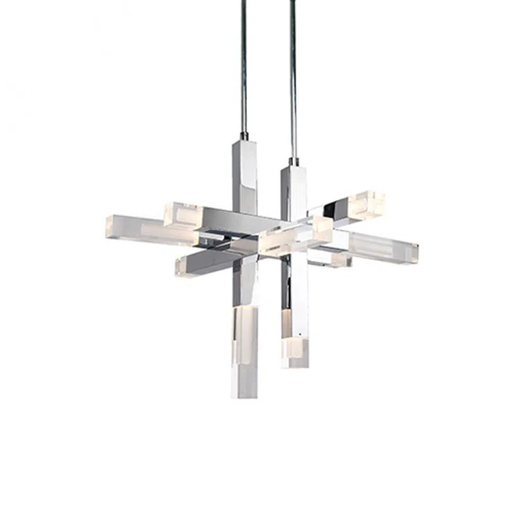 Martelo - Light Polished Chrome LED Unique/Statement Pendant