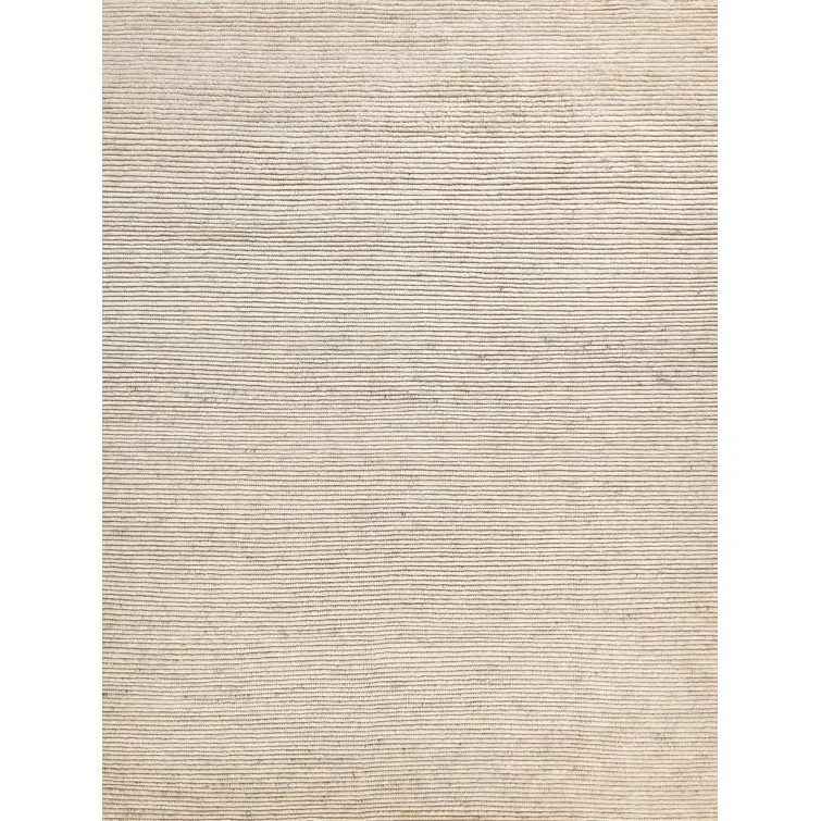 Kaza Hand-Knotted Wool Light Silver/Ivory Area Rug
