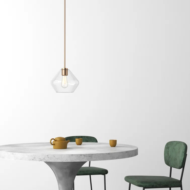 Rooks Single Light Glass Dimmable Pendant