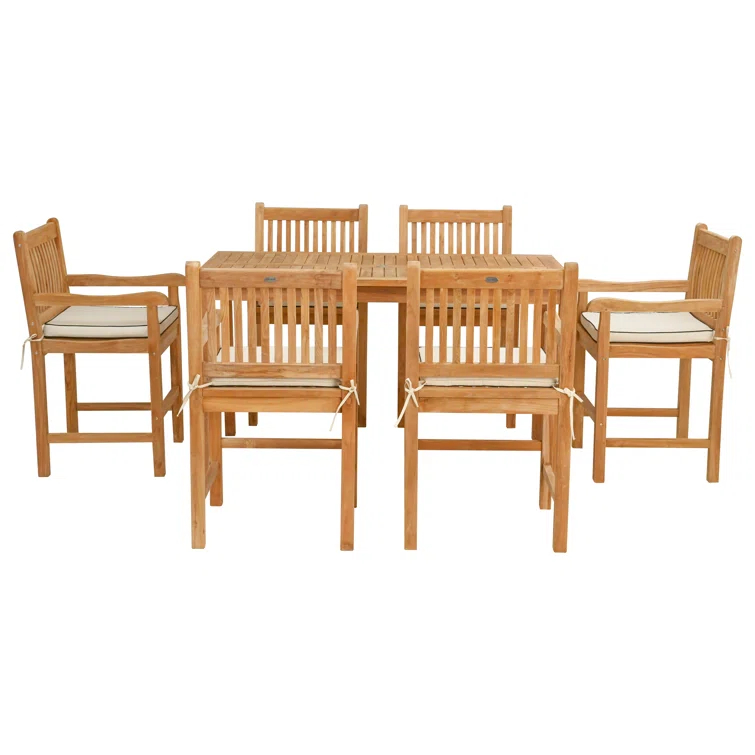 6 - Person Rectangular Outdoor Dining Set with Cushions