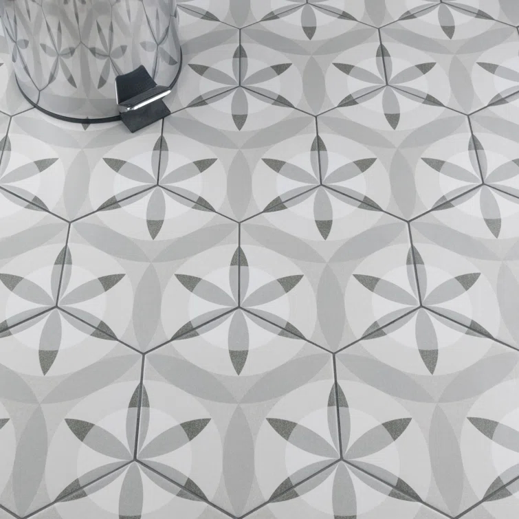 Hexatile 7"x 8" Porcelain Moroccan Wall & Floor Tile