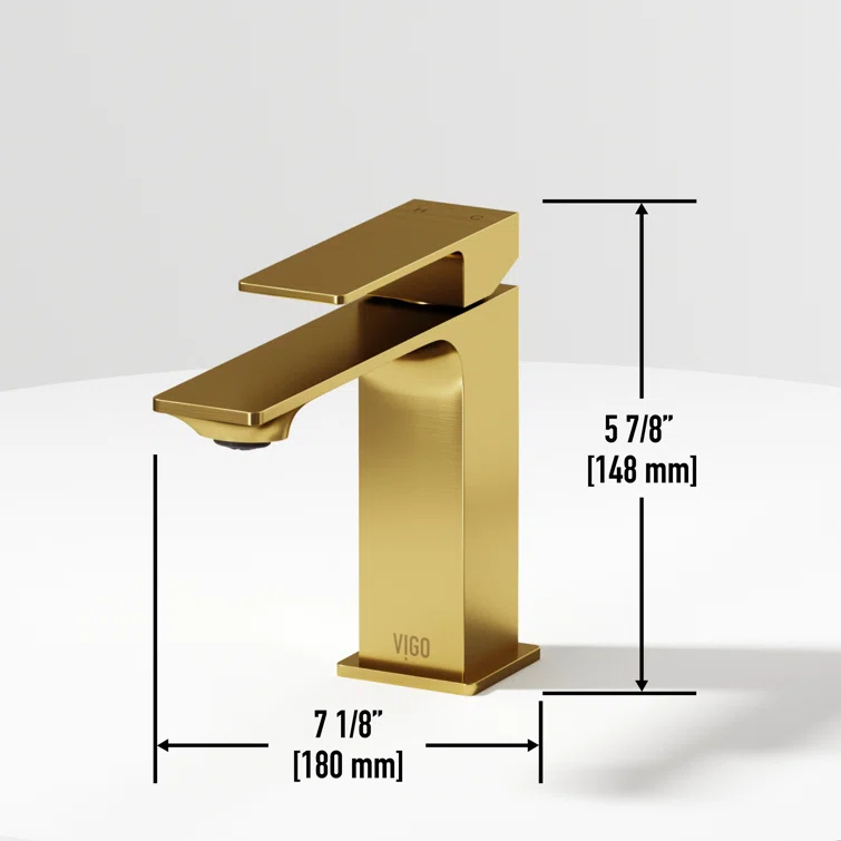 Dunn 6" H Single Handle Single Hole Bathroom Faucet