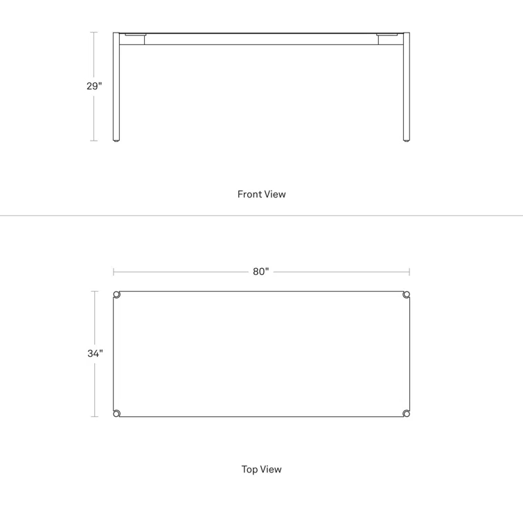 Comeuppance Rectangular Metal Outdoor Dining Table