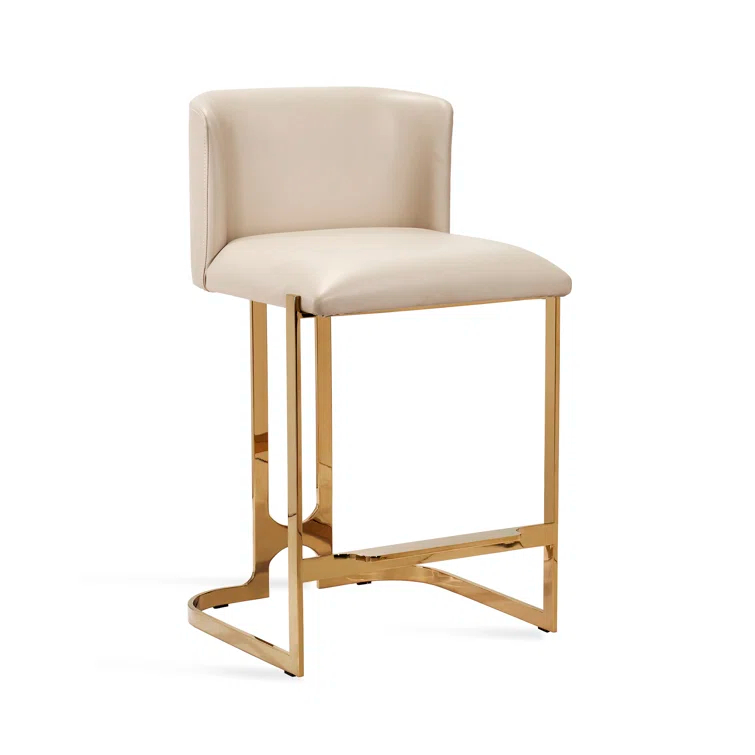 Banks Upholstered Counter Stool with Metal Frame