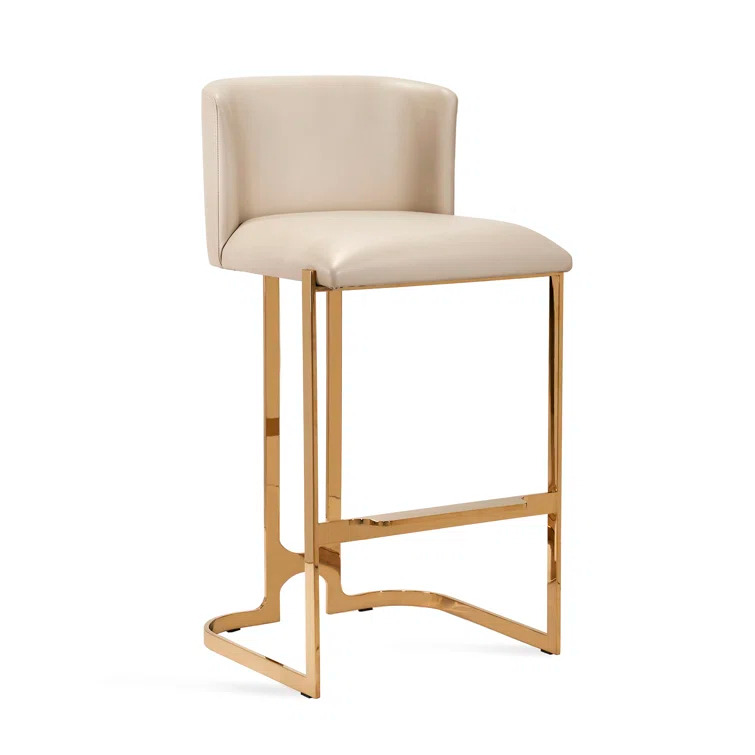 Banks Upholstered Counter Stool with Metal Frame
