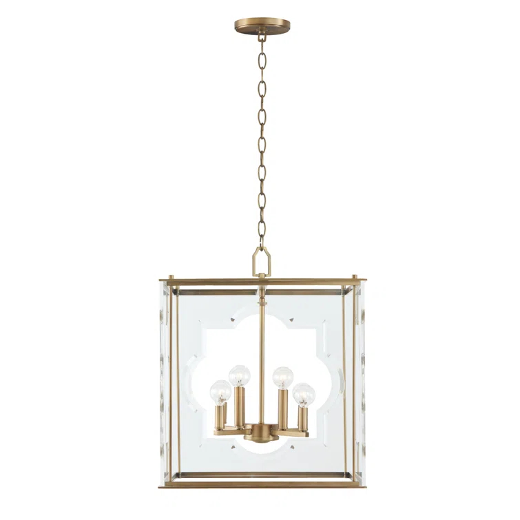 8 - Light Dimmable Square / Rectangle Chandelier