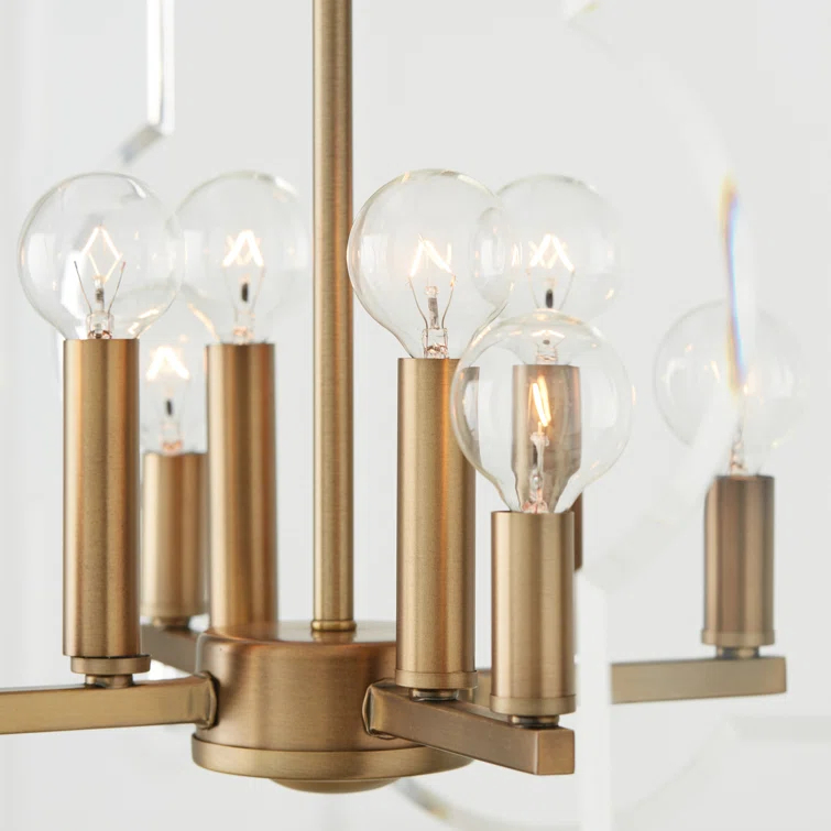 8 - Light Dimmable Square / Rectangle Chandelier