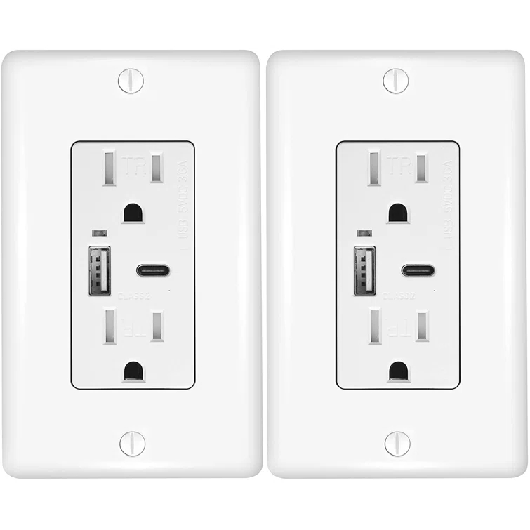Faith CZ07-WH-02 15 Tamper Resistant Decorator Outlet