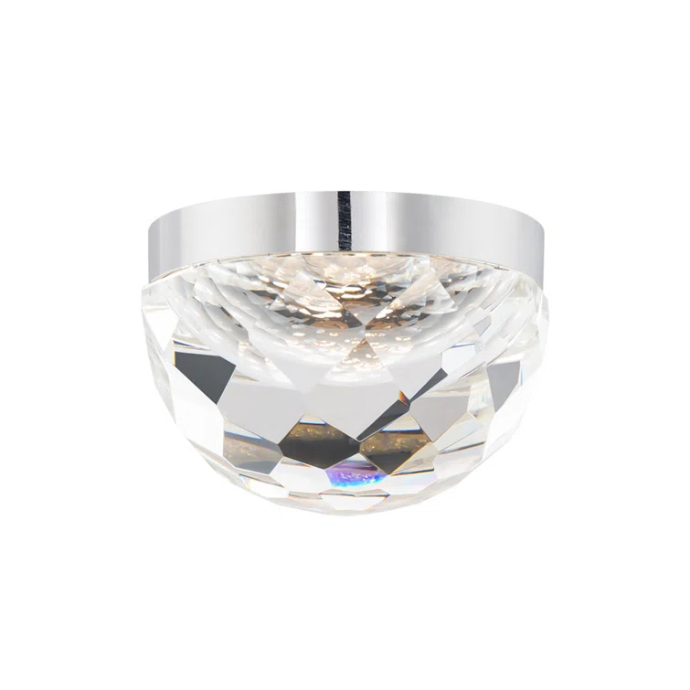Modern Forms Cascade 6'' Crystal Bowl Dimmable LED Flush Mount