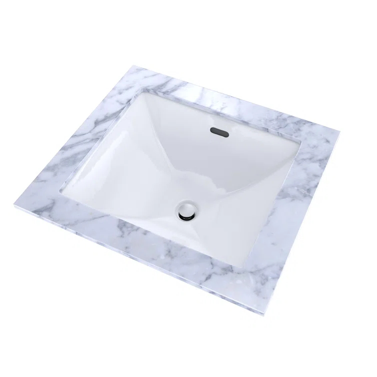 Legato™ Vitreous China Rectangular Undermount Bathroom Sink with Overflow